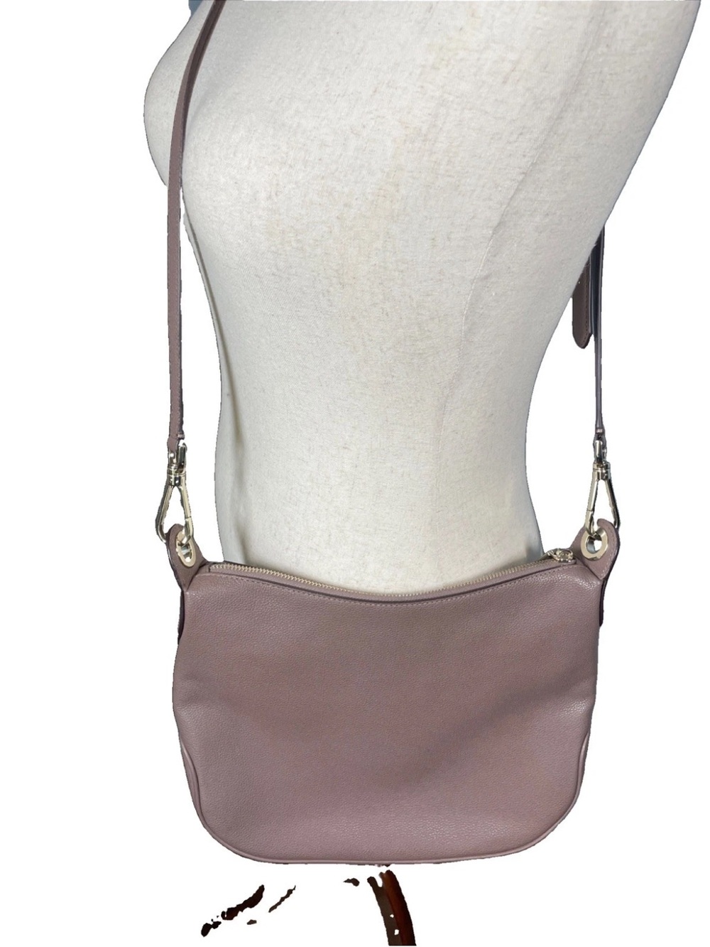 Kate Spade New York Pebbled Leather Shoulder Crossbody Bag Purse Hobo Gold Fawn - Picture 5 of 8